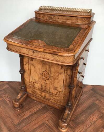 Victorian Walnut Davenport Circa 1890