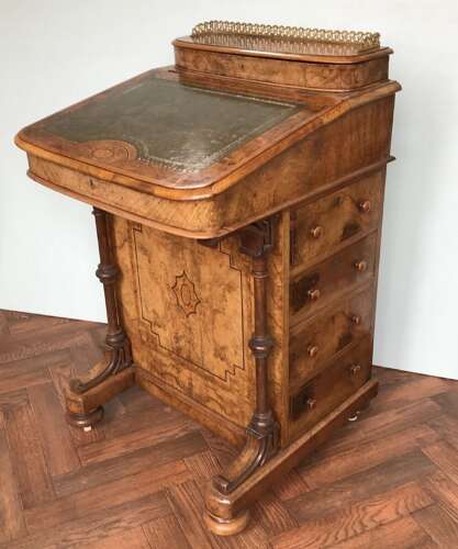Victorian Walnut Davenport Circa 1890