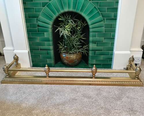 Heavy Gauge Victorian Brass Fender Circa 1880