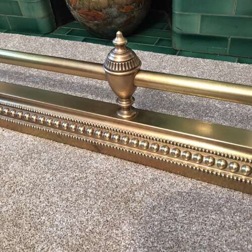 Heavy Gauge Victorian Brass Fender Circa 1880
