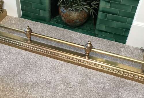 Heavy Gauge Victorian Brass Fender Circa 1880