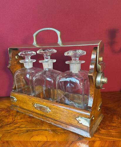 Edwardian Three Decanter Tantalus
