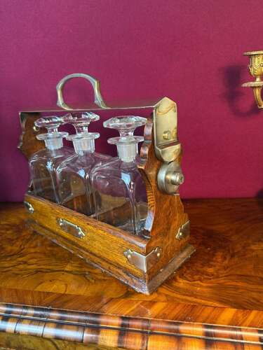 Edwardian Three Decanter Tantalus