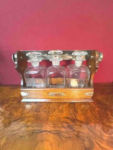 Edwardian Three Decanter Tantalus