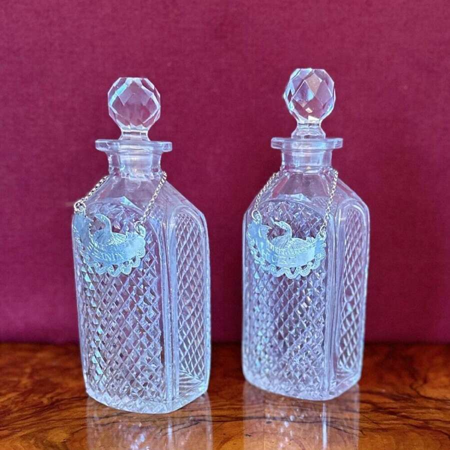 Pair Of Edwardian Decanters And Stoppers Circa 1900
