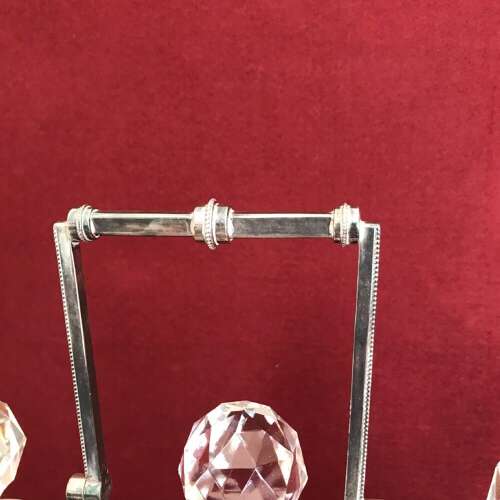 Three Bottle Decanter Frame, Tantalus, Circa 1900