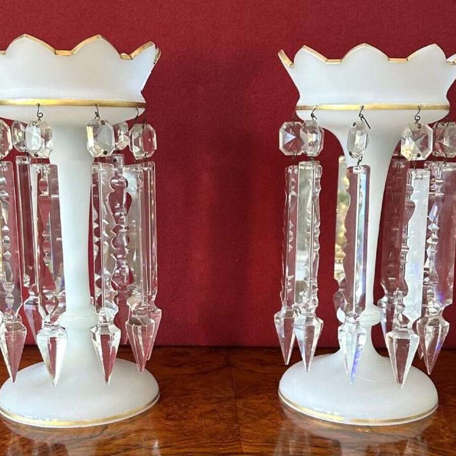 Pair Of Lustres Victorian Circa 1880
