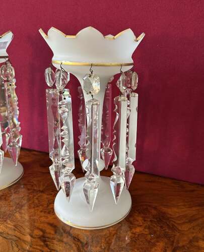Pair Of Lustres Victorian Circa 1880
