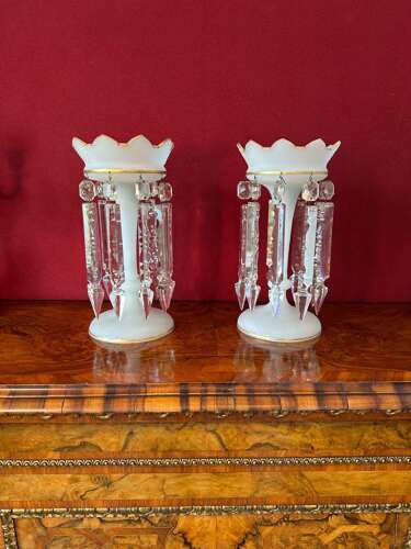 Pair Of Lustres Victorian Circa 1880