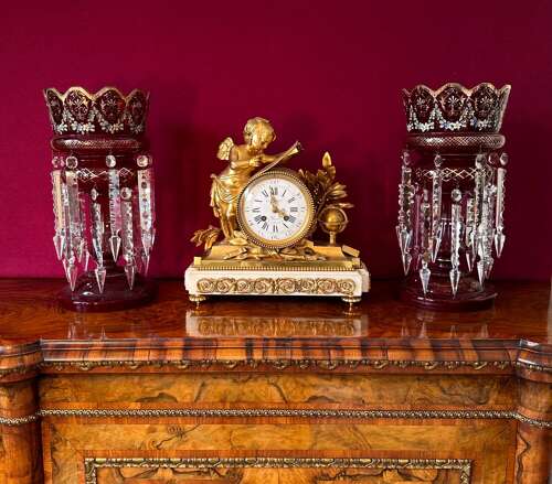 Victorian Lustres Good And Large Pair Circuit 1875