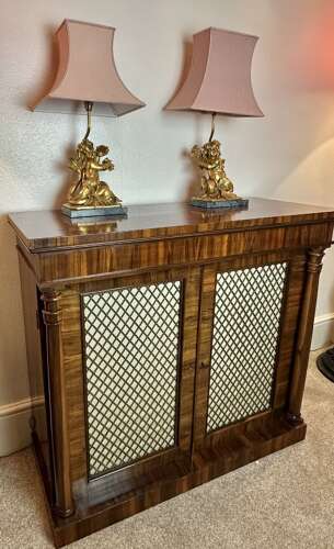 Pair Of Lamps Circa 1880. Ormolu Cheru Lamps