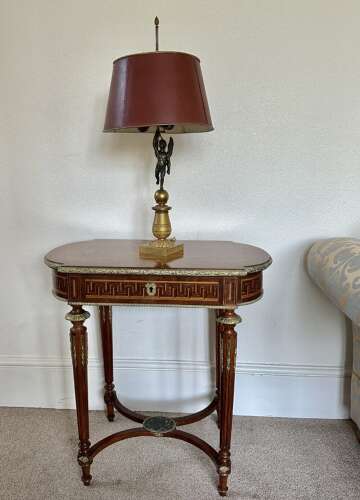 Tole Peinte Lamp Circa 1850