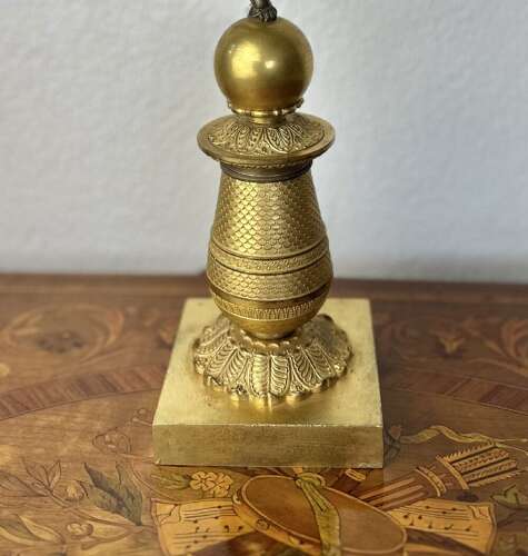 Tole Peinte Lamp Circa 1850
