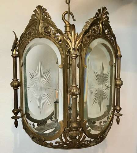 Superb Quality 4 Glass Hall Lantern, Chandelier, Ceiling Light