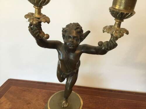 Good Pair Of French Bronze Candelabra. Lights, Circa 1860