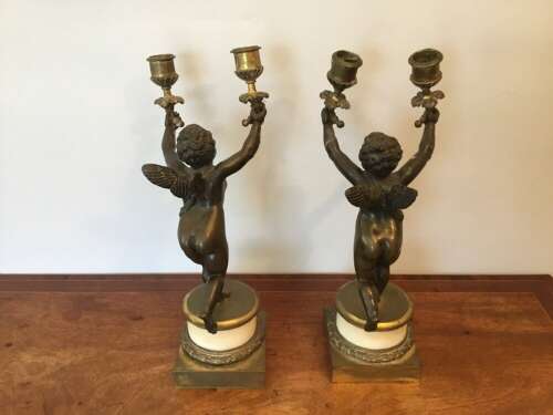Good Pair Of French Bronze Candelabra. Lights, Circa 1860
