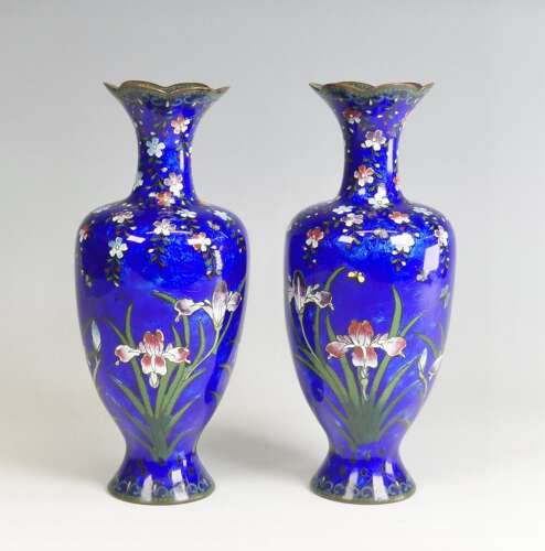 Cloisonne Vases Circa 1910. Japanese Vase. Meiji Period.