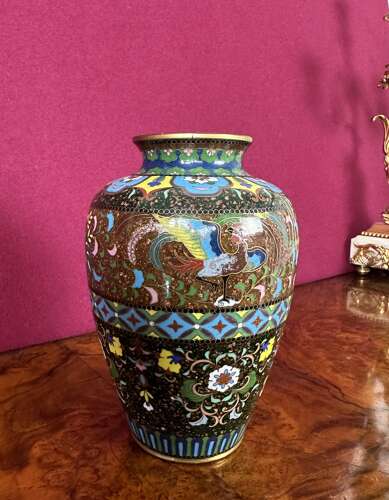 Fine, Cloisonn Vase Circa 1900. Japanese Vase. Meiji Q