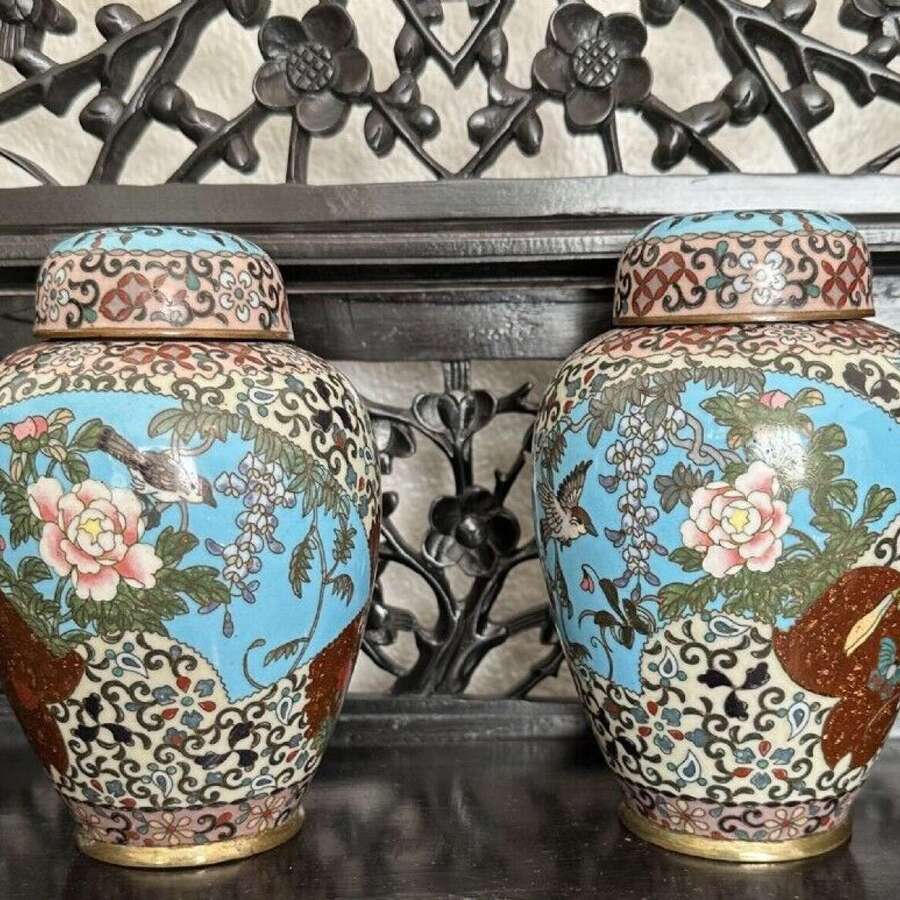 Cloisonne Vases Circa 1900