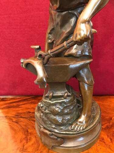 Adrien Gaudez Bronze, Lamp, Circa 1880