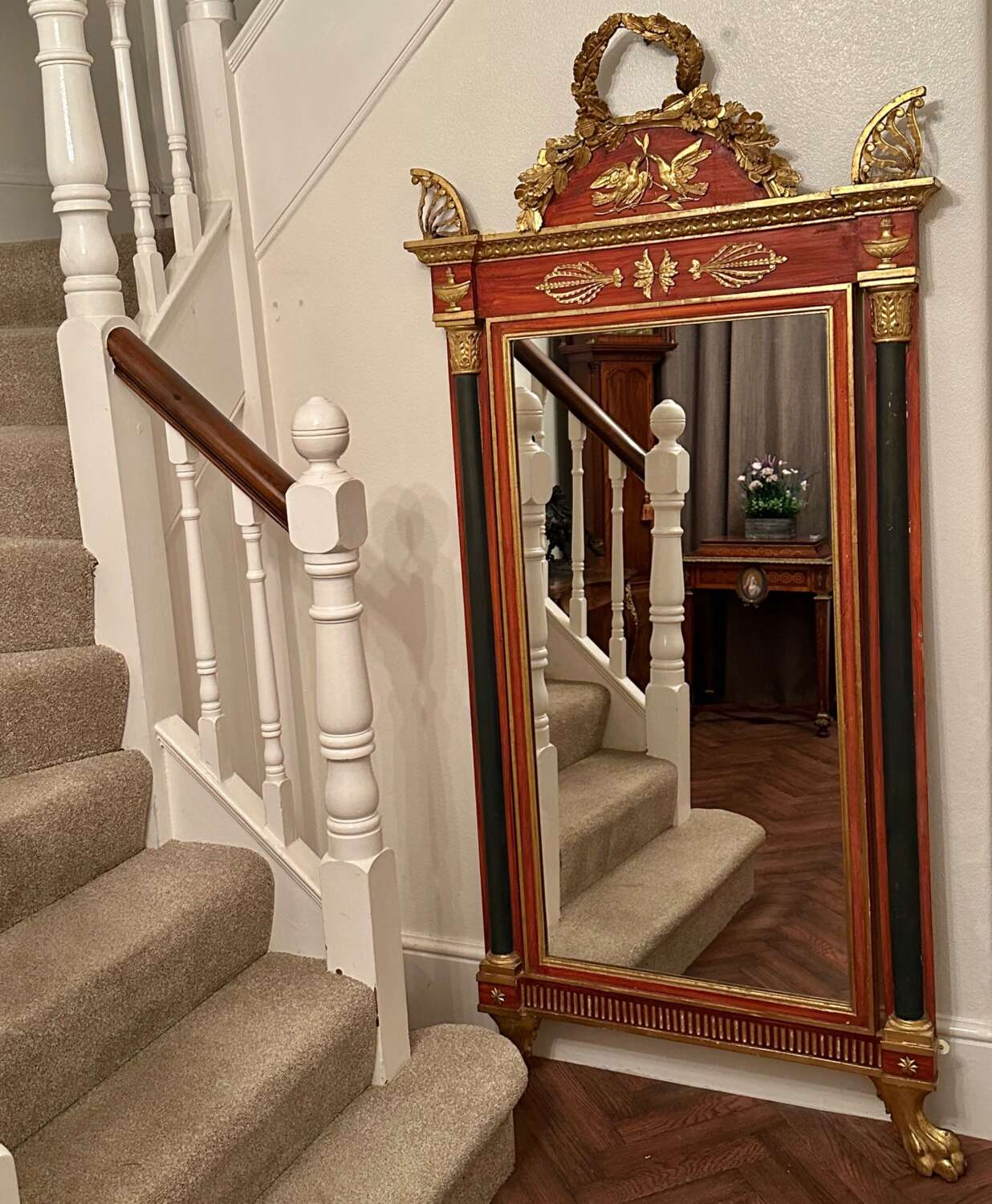 Most Decorative Empire Mirror Circa 1890