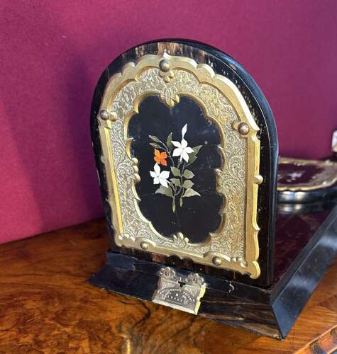 Victorian Pietra Dura Book Slide.Circa 1875.
display Stand