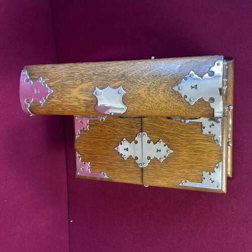 A Good And Large Edwardian Tantalus /games Compendium Circa 1903