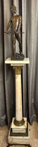 A Fine Onyx Column Circa 1900