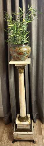 A Fine Onyx Column Circa 1900