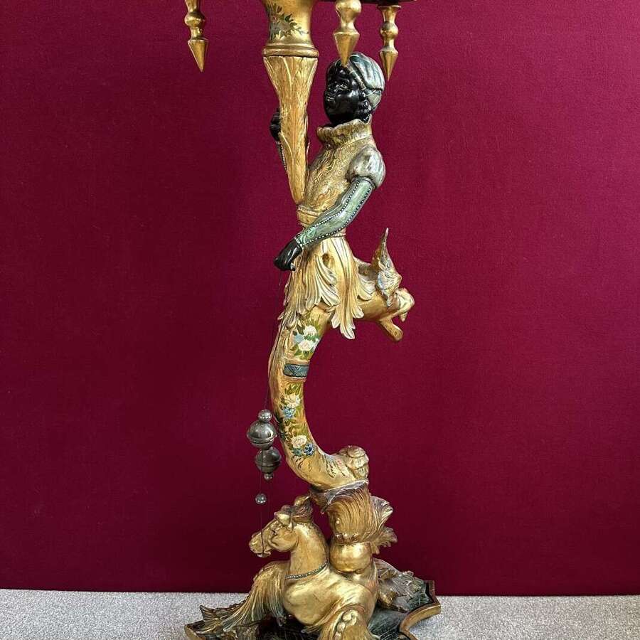 An Exotic Venetian Torchere, ,Pedestal. Planter, Circa 1860