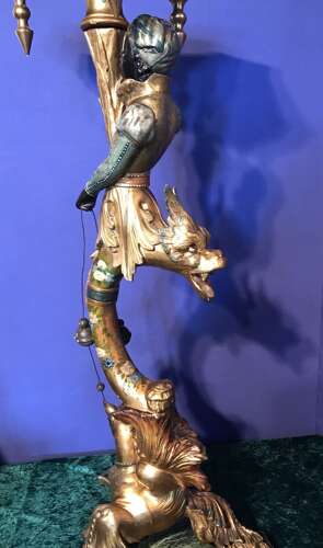 An Exotic Venetian Torchere, ,Pedestal. Planter, Circa 1860