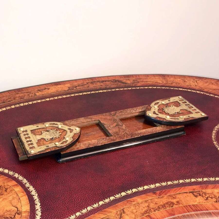 Walnut %26 Brass Mounted Book Slide