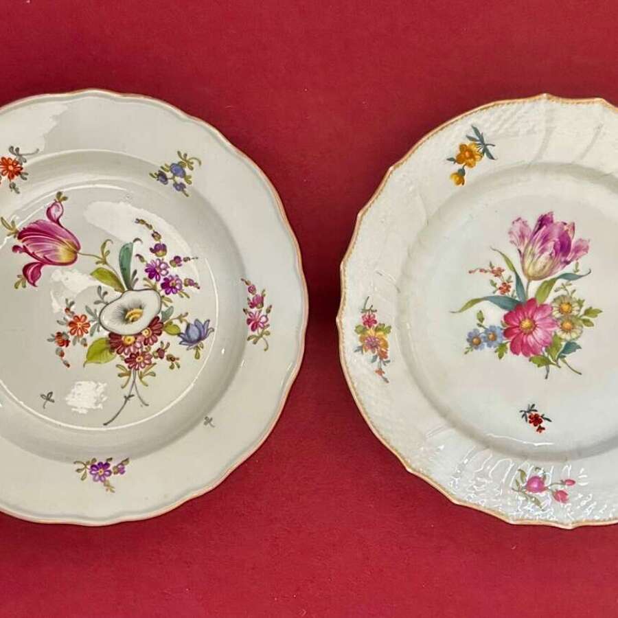 Meissen Floral Plate, And One Other