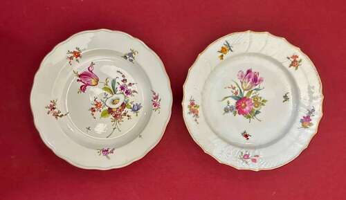 Meissen Floral Plate, And One Other