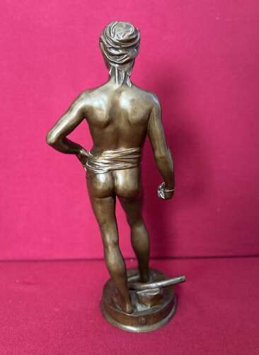 Striking Bronze Figure Of The Youth David Circa 1870