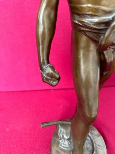 Striking Bronze Figure Of The Youth David Circa 1870