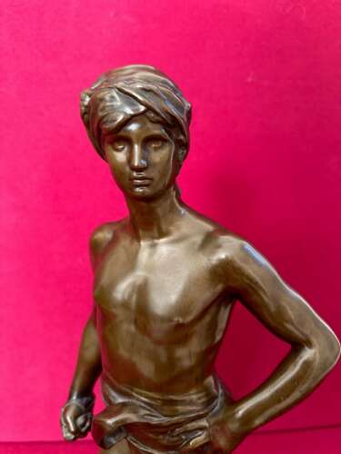 Striking Bronze Figure Of The Youth David Circa 1870