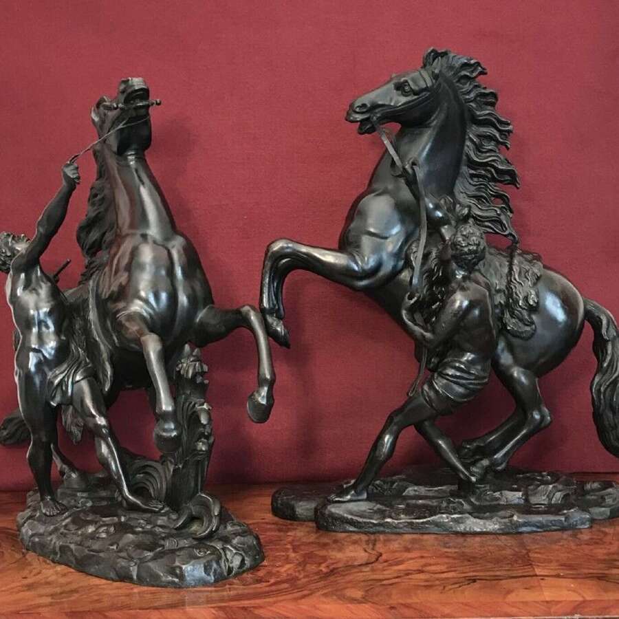 Bronze Marley Horses, Equestrian, Figures, Circa 1875