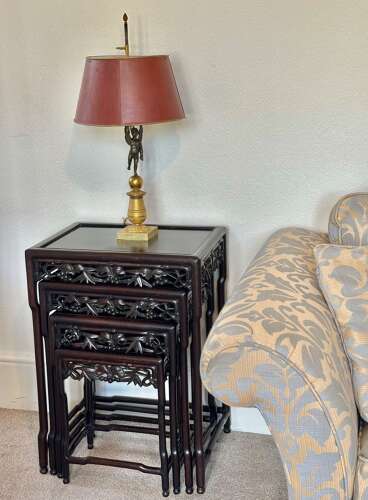 A Nest Of Four Chinese Occasional Tables Circa 1900
