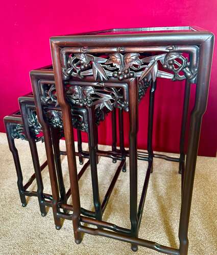A Nest Of Four Chinese Occasional Tables Circa 1900