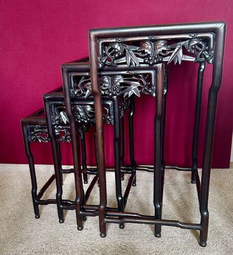 A Nest Of Four Chinese Occasional Tables Circa 1900