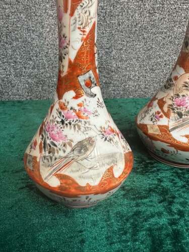 A Pair Of Kutani Vases Circa 1920