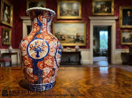 Fluted Body Imari Vase Circa 1910
