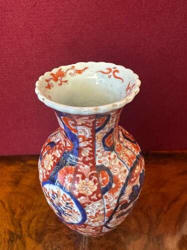 Fluted Body Imari Vase Circa 1910