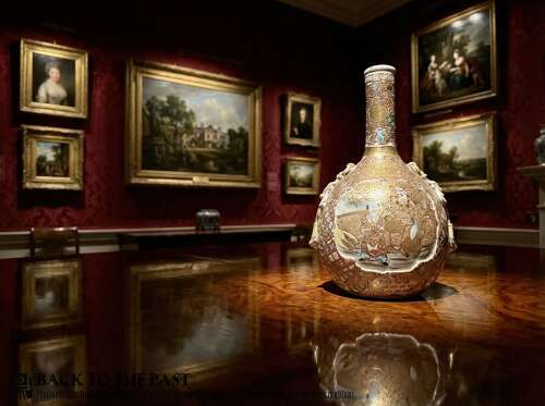 Satsuma Bottle Vase Circa 1890