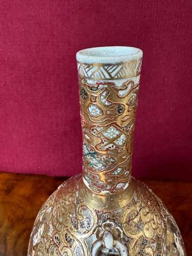 Satsuma Bottle Vase Circa 1890