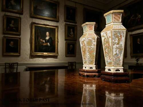 A Pair Of Polygon Japanese Vases Circa 1880. Meiji Period. Vase.