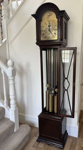 Long case clock with music tubular bell movement, circa 1910