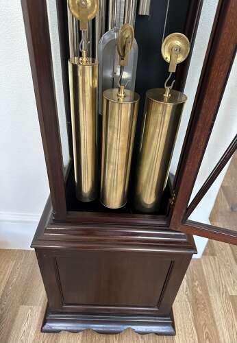Long case clock with music tubular bell movement, circa 1910