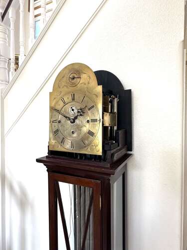 Long case clock with music tubular bell movement, circa 1910